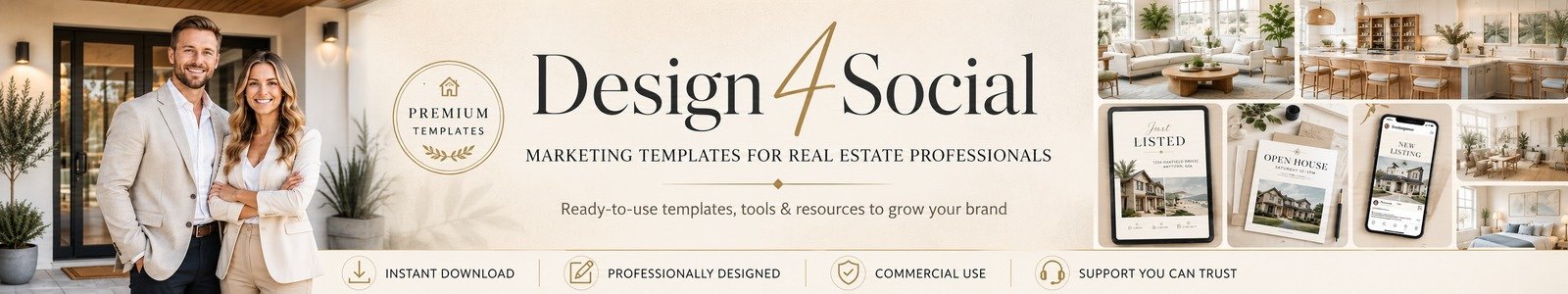 Design4Social real estate marketing templates